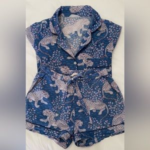 Print Fresh Short Sleep Set - Blue Bagheera - XS